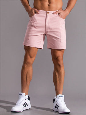 Men's Fashion Summer Button Pockets Stretchy Cargo Shorts