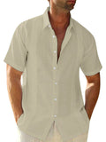 Men's Summer Casual Single Breasted Button Shirts