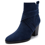 Fashion Pointed Toe High Heels Women Grace Suede Ankle Boots