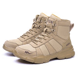 Men's High Top Lace Up Round Toe Anti-Smash Safety Work Boots