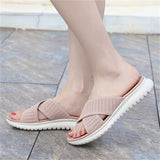 Casual Comfy Plus Size Flat Open Toe Female Summer Slippers