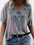 V Neck Boho Shirts Blouses