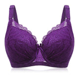 Women's Plus Size Minimizer Busty Lace Bras - Purple