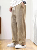 Winter Casual Extra Loose Wide Leg Thicken Men Sport Long Pants