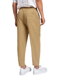 Casual Khaki Color Straight Leg Pants For Men