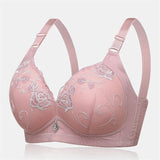 Women's Wireless Floral Embroidered Comfy Bras - Cameo