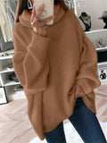 Winter Turtleneck Pullover Loose Batwing Sleeve Lady Knitted Sweaters