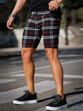 Men's Summer Slim Fit Checked Striped Suit Shorts