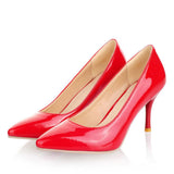 New Stylish Office Pointed Toe Solid Color 3 Inches Heels