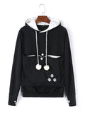 Stylish Cute Cat Paw Printed Ladies Pullover Hoodies