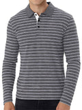 Men's Daily Wear Striped Contrasting Color Long Sleeve T-shirts