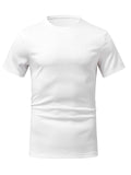 Sporty Solid Color Short Sleeve T-Shirts Outfits