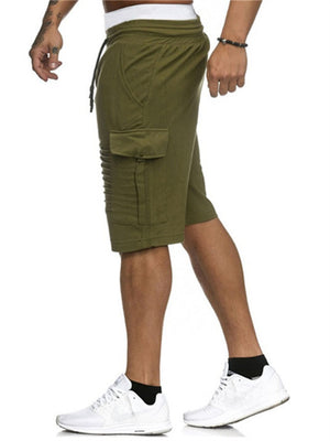 Men's Spring Summer Pure Cotton Cozy Drawstring Cargo Shorts