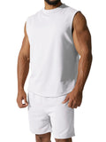 Men's Summer Breathable Sleeveless Round Neck Sports Sets