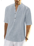 Male Fashion Casual Cozy Linen Button Shirts