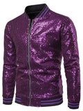 Man Fashion Sparkle Sequin Performance Party Jacket