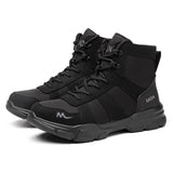 Men's High Top Lace Up Round Toe Anti-Smash Safety Work Boots