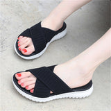 Casual Comfy Plus Size Flat Open Toe Female Summer Slippers