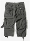 Men’s Relaxed Fit Below Knee 3/4 Length Cargo Shorts