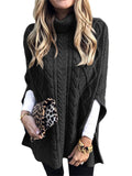 Turtle Neck Solid Color Loose Sweaters