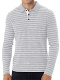 Men's Daily Wear Striped Contrasting Color Long Sleeve T-shirts