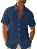 Men's Summer Casual Single Breasted Button Shirts