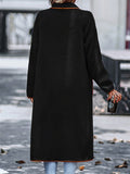 Comfy Chic Contrast Color Lapel Female Long Coats