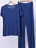 New Summer Plus Size Short Sleeve Top and Long Pants