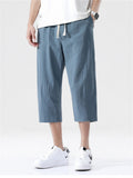 New Arrival Casual Strap Loose Linen Pants