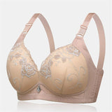 Women's Wireless Floral Embroidered Comfy Bras - Cameo