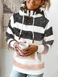 Fashion Stripe Gradient Color Zipper Hoodies