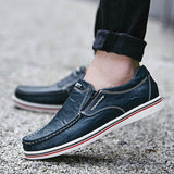 Men's Genuine Leather Casual Flat Driving Loafers