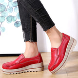 Korean Style Breathable Leather Non-Slip Elegance Women Loafers