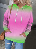 Women's Trendy Gradient Color Oversized Pullover Hoodies