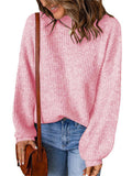 Simple Style Daily Extra Loose Long Sleeve Knitted Women Sweater