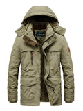 Men Detachable Hoodies Cotton-Padded Coats