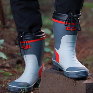 New Men's Casual Simple Waterproof Rain Shoes Fishing Boots