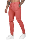 Casual Slim Solid Color Straight Leg Pants