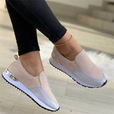 Contrast Color Round Toe Loafers