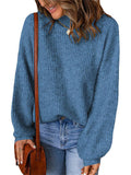 Simple Style Daily Extra Loose Long Sleeve Knitted Women Sweater