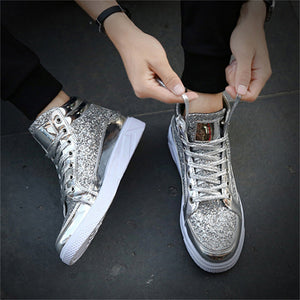 Men's Personality Casual High-top Sequins Martin Boots