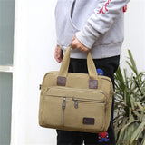 Men's Large Capacity Multifunctional Canvas Business Handbag