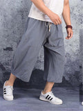 Casual Oversized Loose Plain Cropped Harem Pants