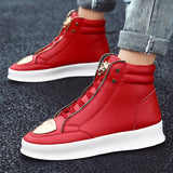 Street Dance Metal Lace Up High Top Martin Boots for Men