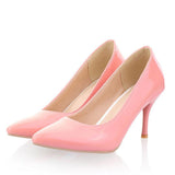 New Stylish Office Pointed Toe Solid Color 3 Inches Heels