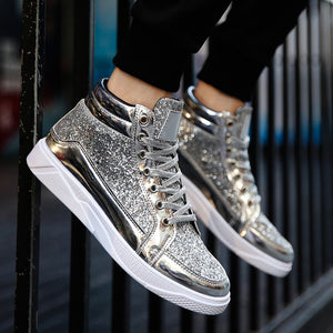 Men's Personality Casual High-top Sequins Martin Boots