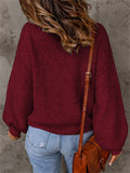 Simple Style Daily Extra Loose Long Sleeve Knitted Women Sweater