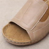 Casual Thick Sole Wedge Heel Open Toe Beach Slippers for Women