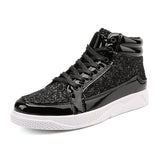 Men's Personality Casual High-top Sequins Martin Boots