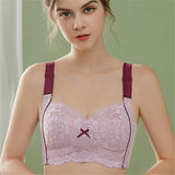 Women's Lace Jacquard Wireless Cozy Lightly Lined Bra - Nude